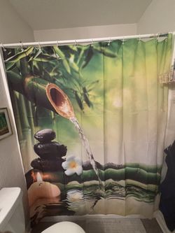 Bamboo Bathroom Shower Curtains With Panda Pictures