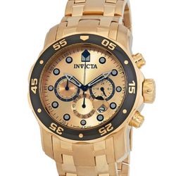 INVICTA Pro Diver Gold-tone Dial Men's Chronograph Watch