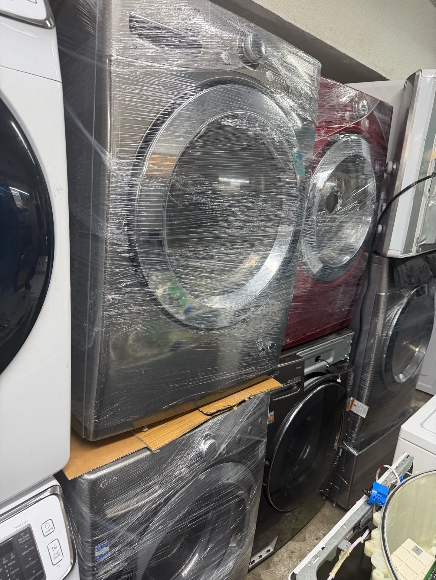 LG stainless steel washer and dryer front load