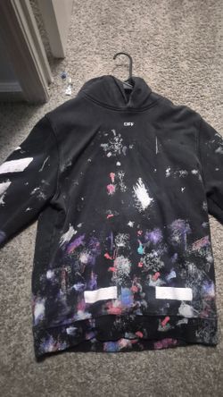 Off-White Black Galaxy Paint Hoodie
