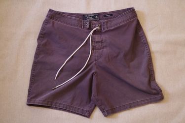 Abercrombie & Fitch Men's Board Shorts Swim Trunks Size 29 Purple Zip Pocket