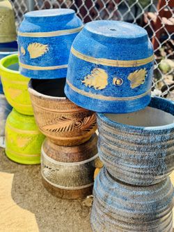 2x$30 Mexican Clay Planters Or $15 Each 