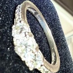 10k White Gold .75 carat Diamond Ring