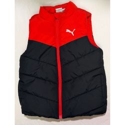 Puma Kids Puffer Vest Red and Black size 5/6