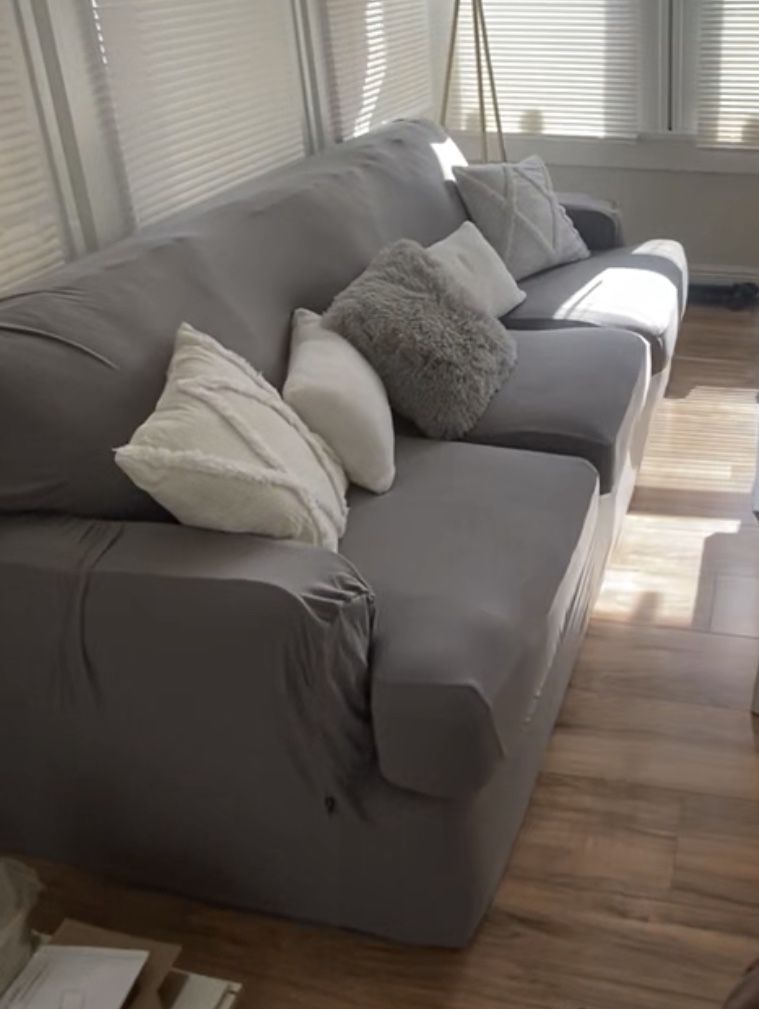 Grey Couch Cover Set