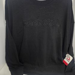 Reebok Feels Good Black Active Sweatshirt Womens XL