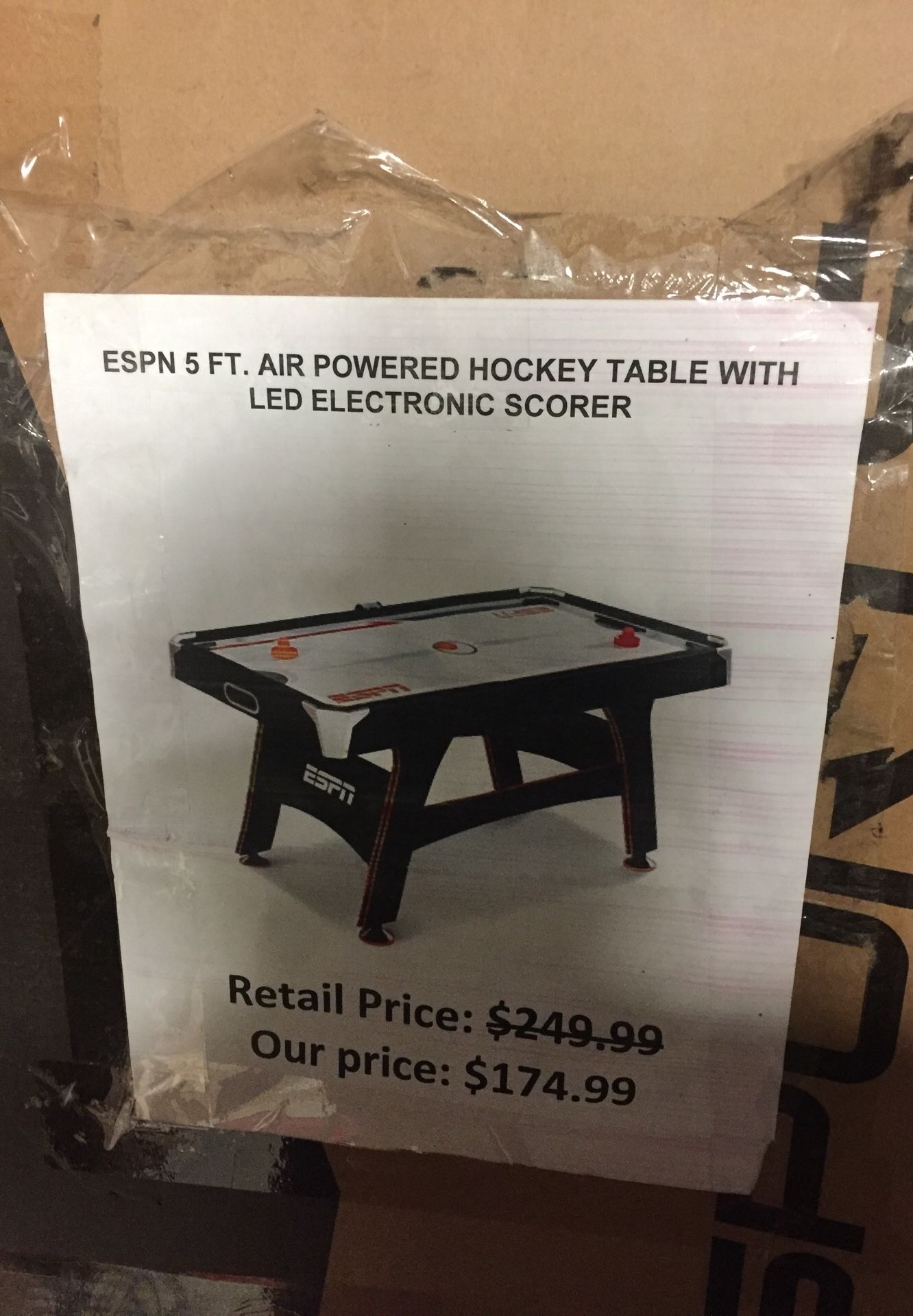 ESPN 5ft air powered hockey table