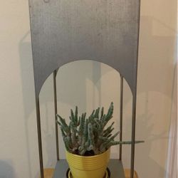 Pair Of Metal Plant Stands Or Candle Holders