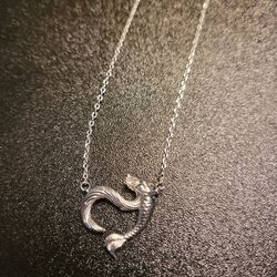 Jeulia Sterling Silver Mermaid Necklace