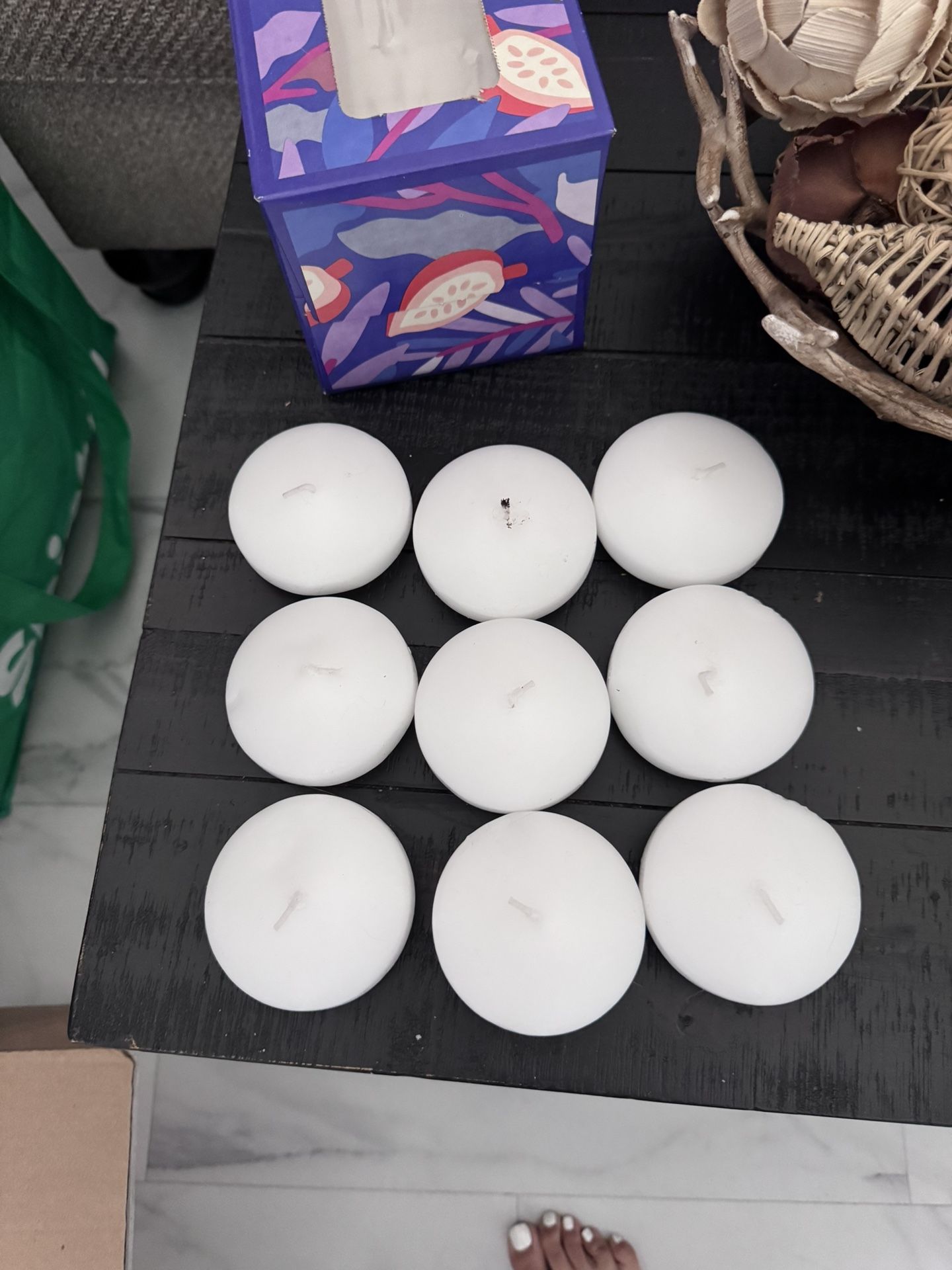 White Floating Candles 3 Inches