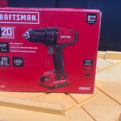 Craftsman 1/2 Drill / Driver Kit Includes Battery And Charger 