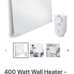 Wall mounted heater NEW 400 Watt Wall Heater - Thermostat & Reflector Included Brand new 