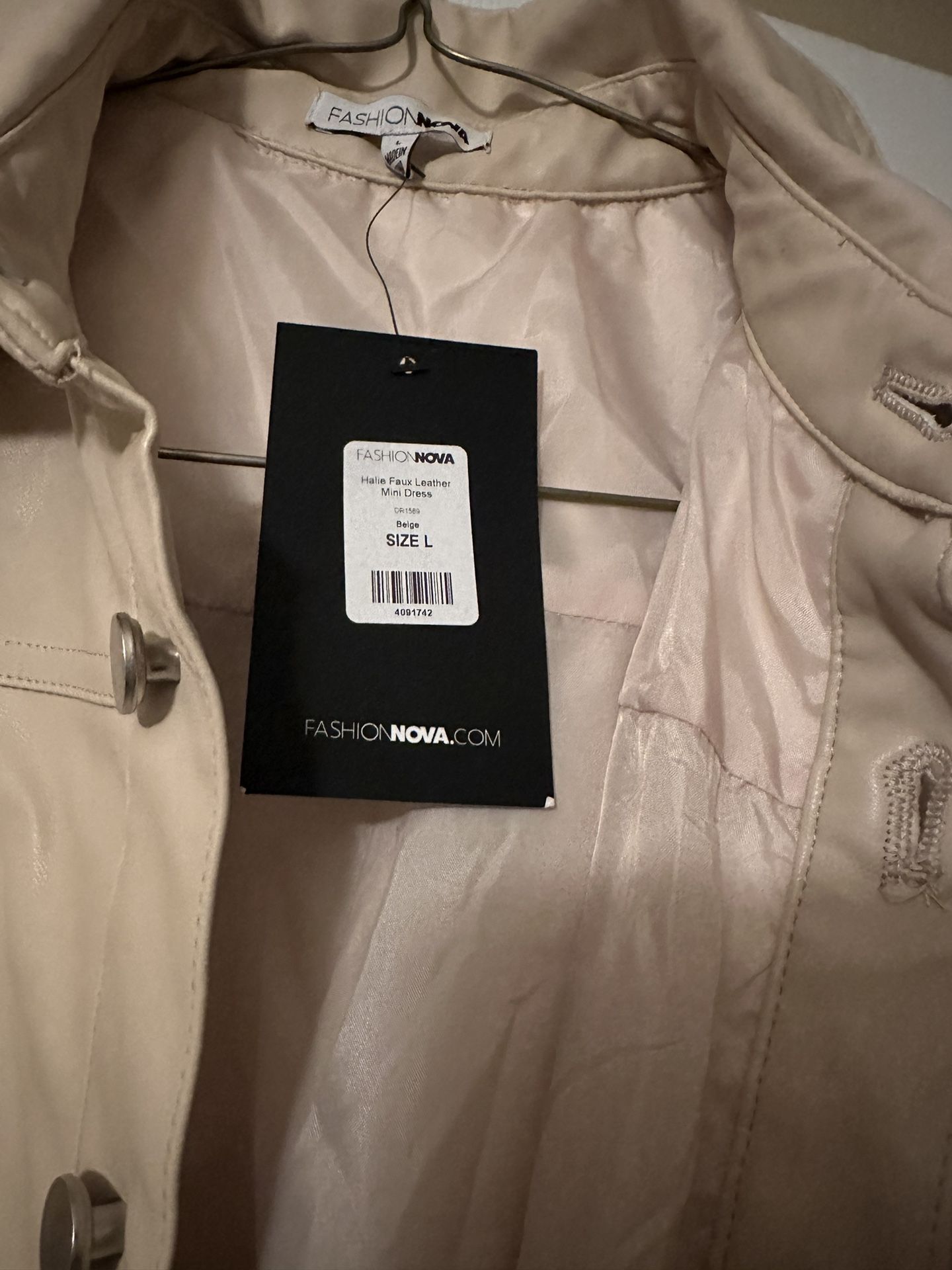 Leather Long Sleeve Dress