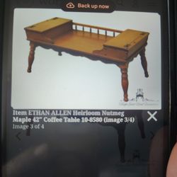 Ethan Allen Nutmeg Maple 42-in Coffee Table