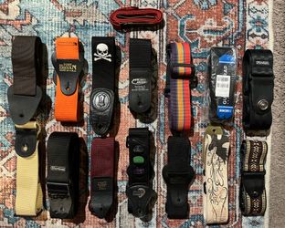 Levy’s, ErnieBall, Dunlop, Boss & More Guitar Straps, For Sale/Trade