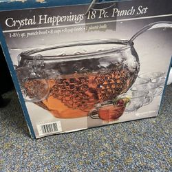 Vintage punch bowl set