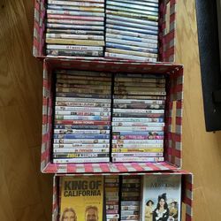 Three Baskets Full Of Dvd Movies
