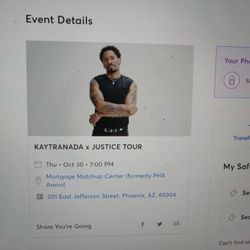 2 Tickets Kaytranada X JUSTICE TOUR