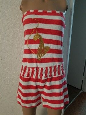 BABY PHAT NEW TERRY LOGO STRAPLESS PINK AND WHITE HALTER TOP SIZE LARGE