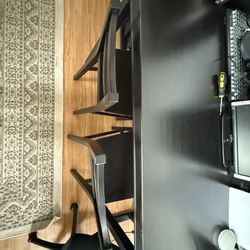 Wood Dining Room Table And 4 Chairs