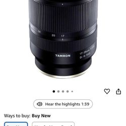 17-28mm F/2.8 Di III RXD E Mount 