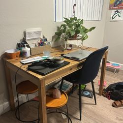 IKEA Dinner Or Desk Warm Wood
