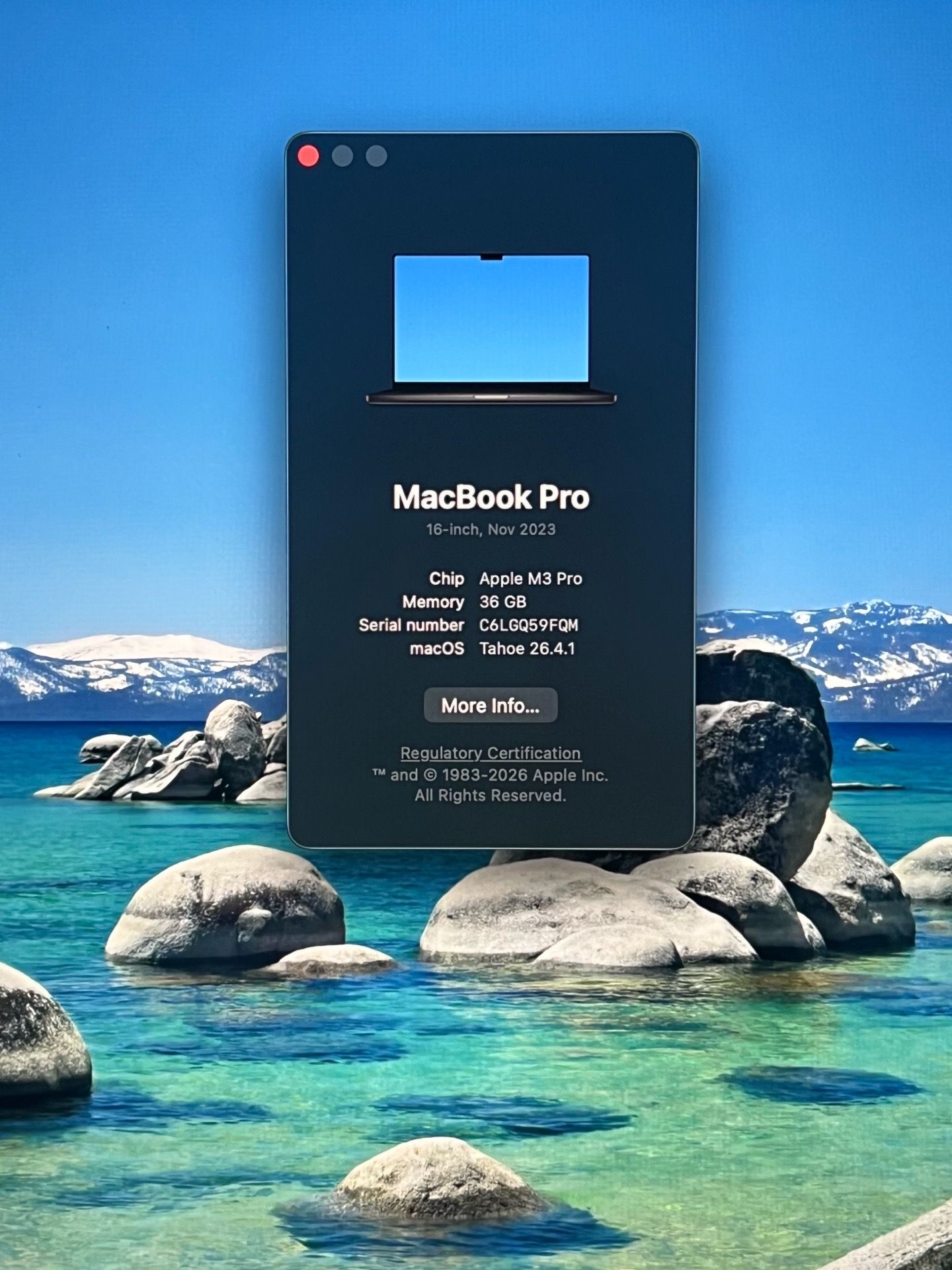 MacBook Pro 16in m3 pro
