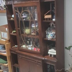 Antique Mahogany China Cabinet 