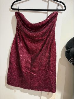 Red Sequin Mini Dress – Strapless / Party / Birthday Dress