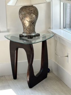 Contemporary Glass Side Table Set 