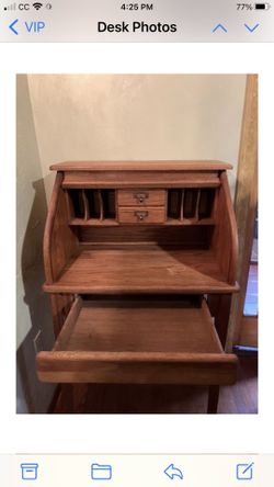 Oak Roll Top Desk