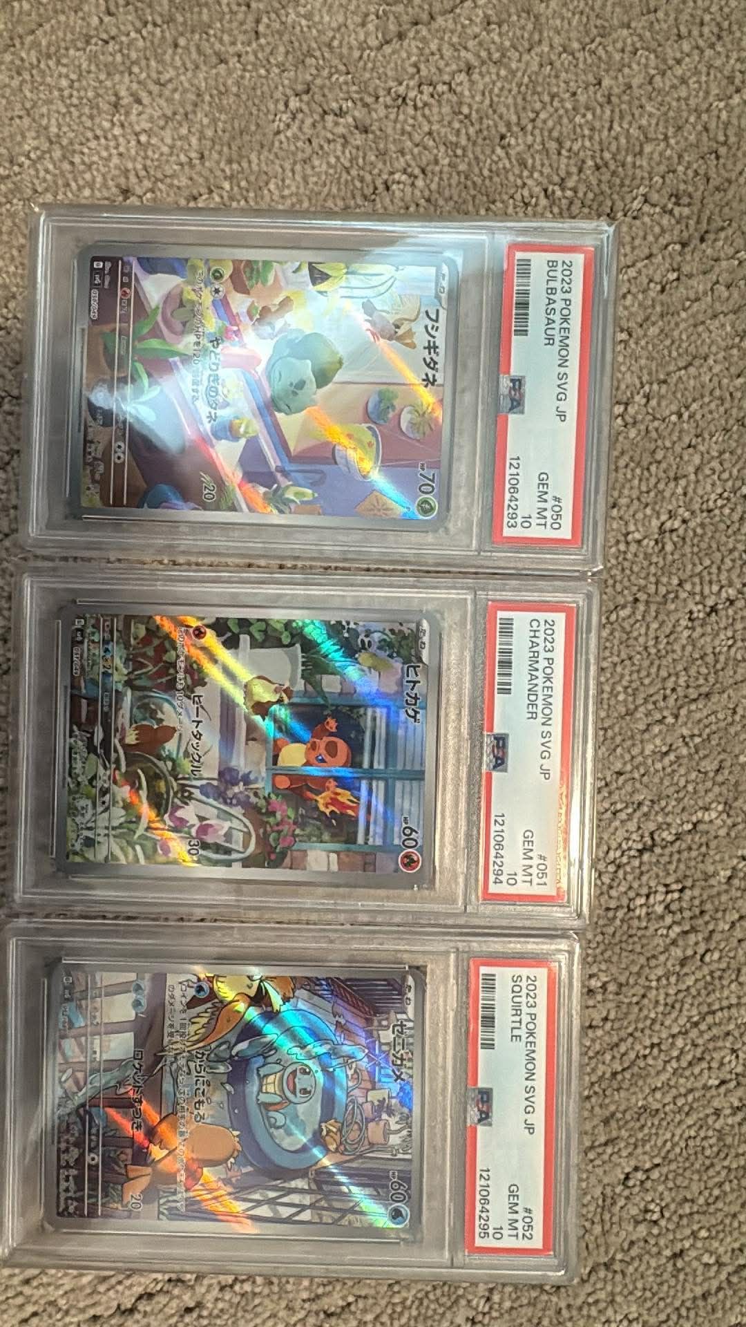 PSA 10 Sequential SVG Bulbasaur Charmander Squirtle 050-052/049 Special ...