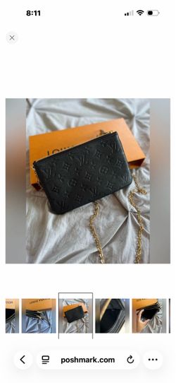 Double Zip Pochette in two-tone Monogram