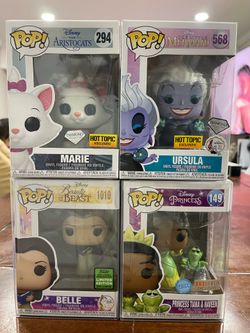 Disney Princess & Villains Funko Pop Collection — 4 Pieces, Diamond Collection Exclusives