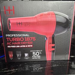 Hot & Hotter Turbo 2000 AC Hair Blow Dryer Red | Black     5830