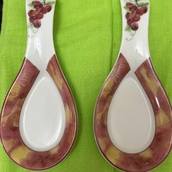 2  Vintage Spoon Rest. Royal Dolton  Vintage Grape Collection  1994. T.C 1193 . $7 Each