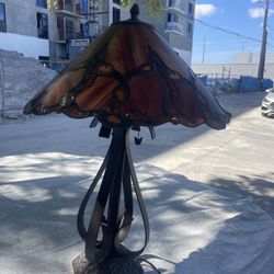 Victorian Lamp Bronze Metal 