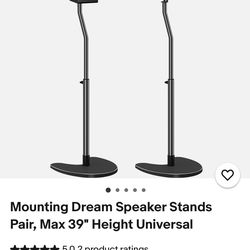 Speaker stands pair max 39” height