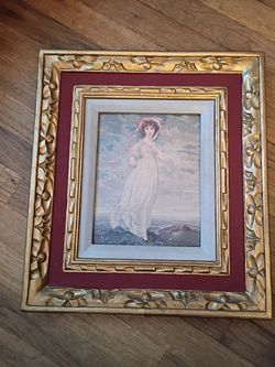 Young lady with flowing gown