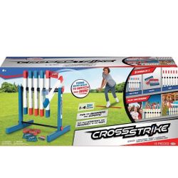 SPORTSZONE Cross Strike Bean Bag Toss Lawn Game - New Take On Cornhole - Fun for Kids Boys Girls & The Whole Family!