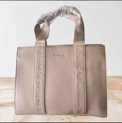 Bebe Hana Pu Tote in Taupe XL Bag