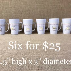 (6) McDonalds Group II Mugs (1980’s)