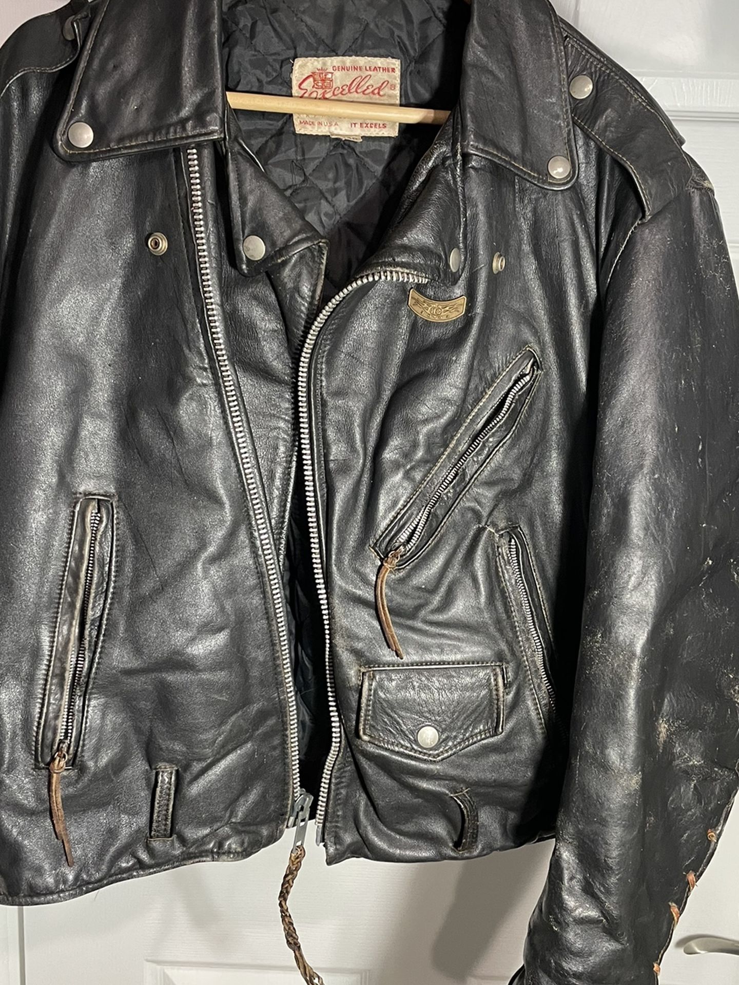 Really Old Vintage Leather Motorcycle Jacket