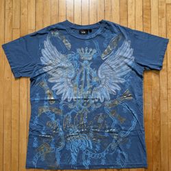 VTG Y2K Christian Audigier Men's Money All Over Graphic Print Slim Fit Sz. XL