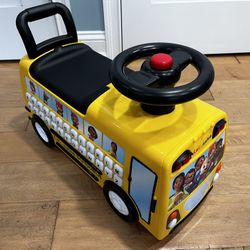 Coco Melon School Bus Ride On Toy