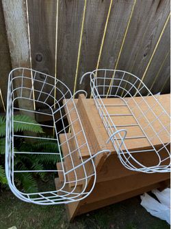 2 NEW  hanging wire planter baskets