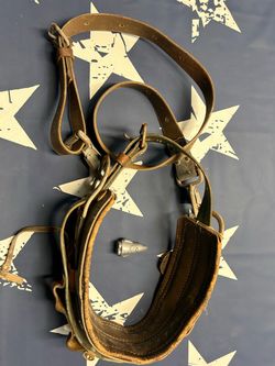 Vintage W.M. Bashlin Co. Lineman’s Climbing Safety Belt Harness – Leather & Canvas