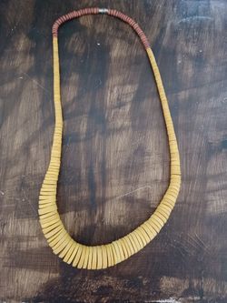Handmade Yellow Beaded Necklace 