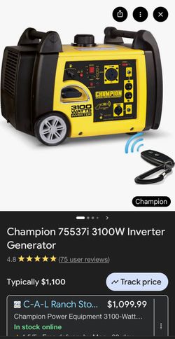 Champion 3100 Generator with remote start