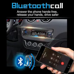 Dirkoercy 7 Inch Bluetooth Single Din Universal Car Radio with SWC BT 5.0 Voice Assist (New)